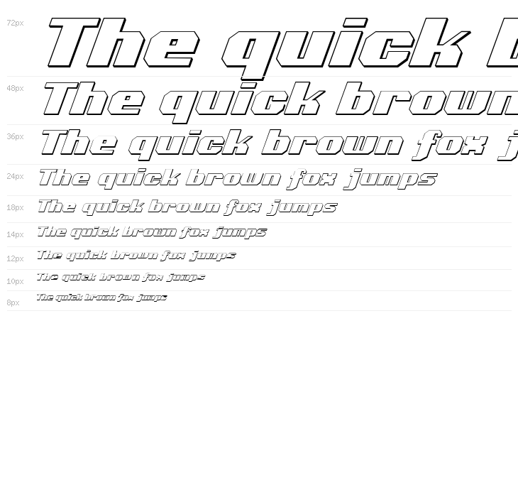 Voortrekker 3D Italic Waterfall