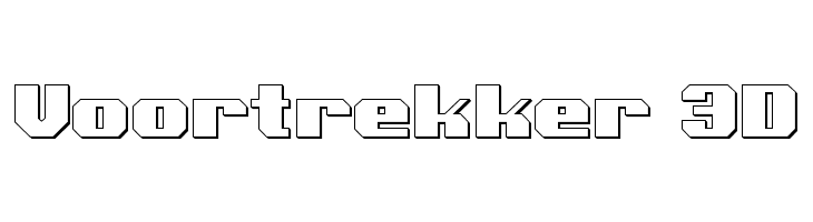 Voortrekker 3D  Free Fonts Download