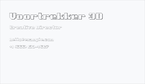 Voortrekker 3D Business Card