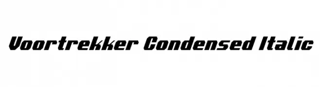 Voortrekker Condensed Italic  नि: शुल्क फ़ॉन्ट्स डाउनलोड