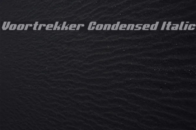 Voortrekker Condensed Italic Example 3