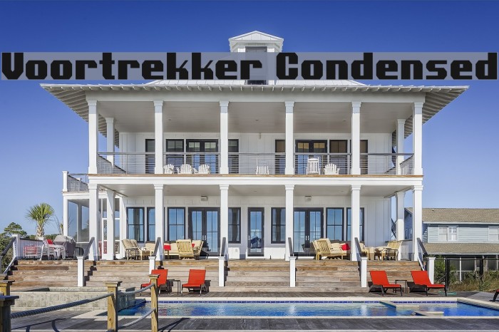 Voortrekker Condensed Font examples