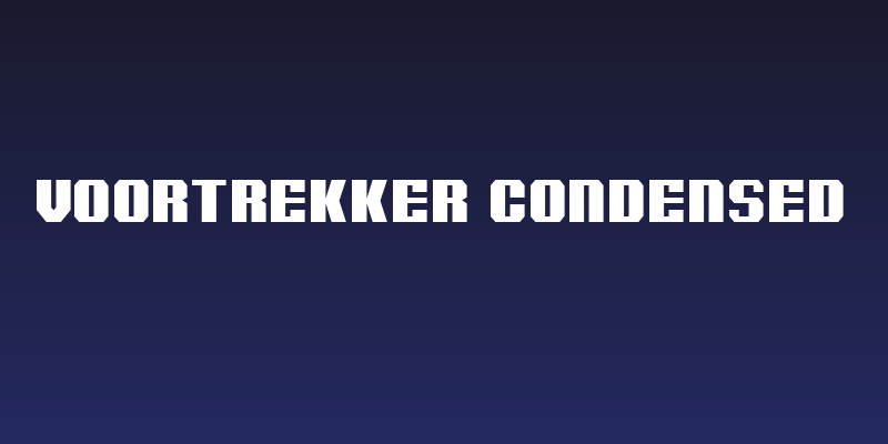 Voortrekker Condensed Social Header