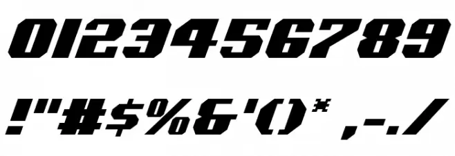 Voortrekker Italic Font OTHER CHARS