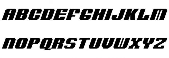 Voortrekker Italic Caratteri MAIUSCOLE