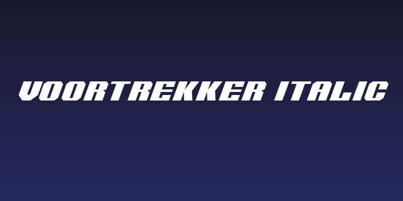 Voortrekker Italic Social Header