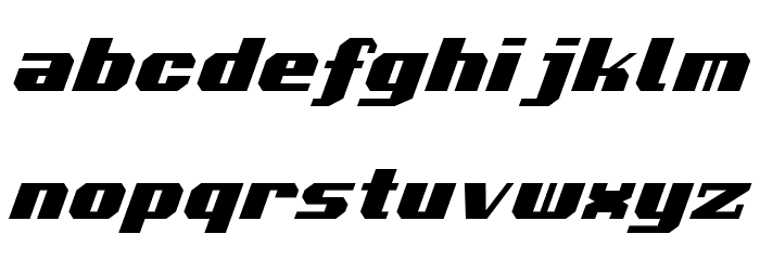 Voortrekker Italic Font LOWERCASE