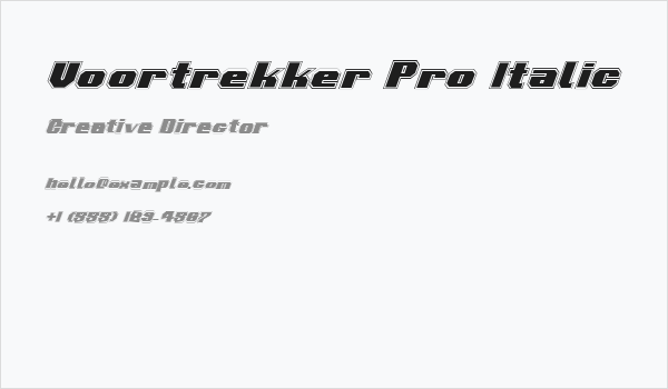 Voortrekker Pro Italic Business Card