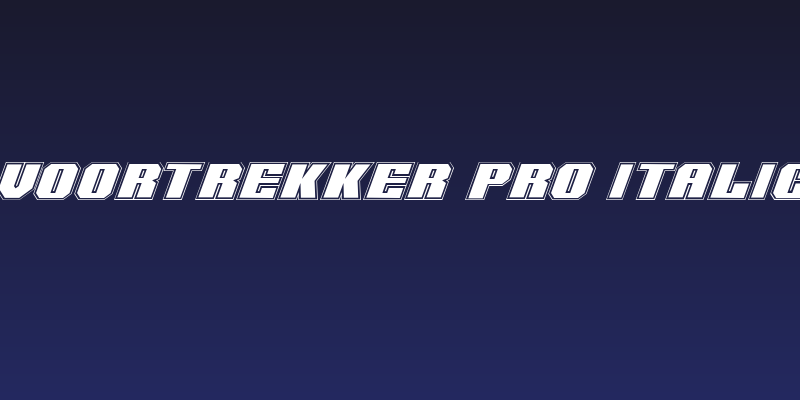 Voortrekker Pro Italic Social Header