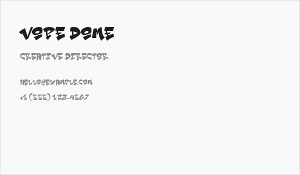 Vope Dome Business Card