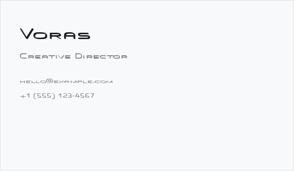 Voras Business Card