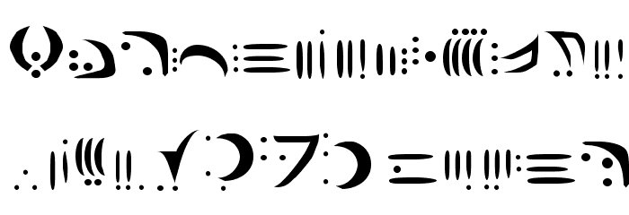 Vorlon Font LOWERCASE