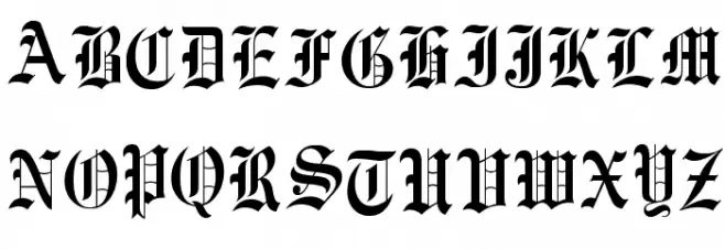 Vorname Font UPPERCASE