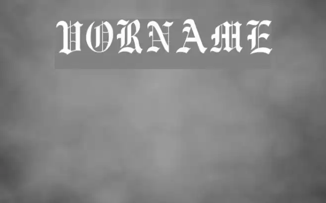 Vorname Font examples