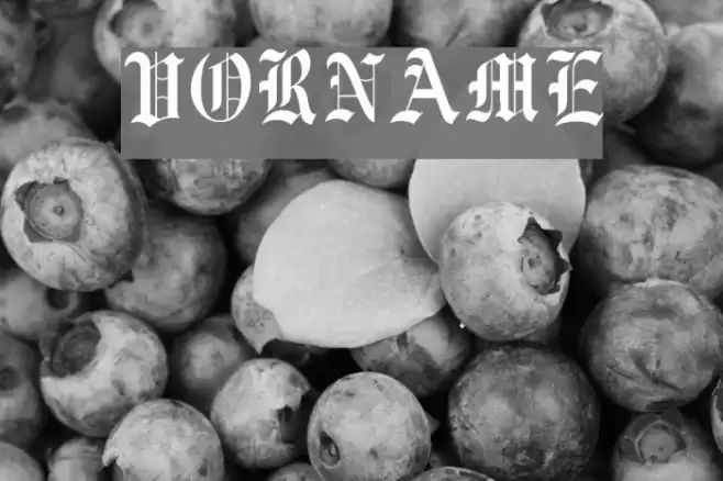 Vorname Font examples