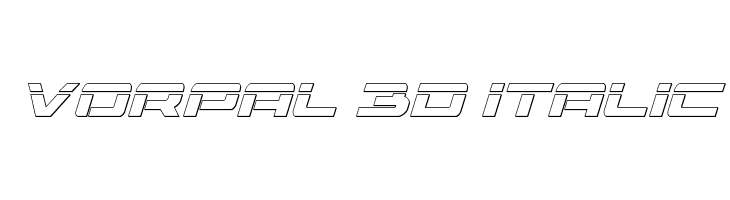 Vorpal 3D Italic  Free Fonts Download