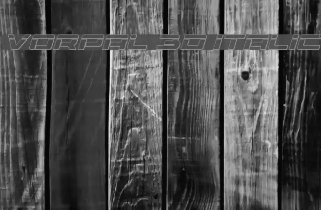 Vorpal 3D Italic Font examples