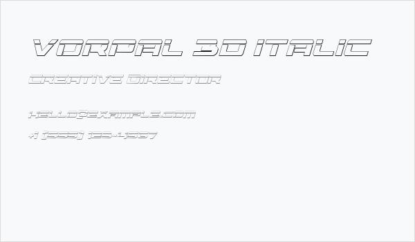 Vorpal 3D Italic Business Card