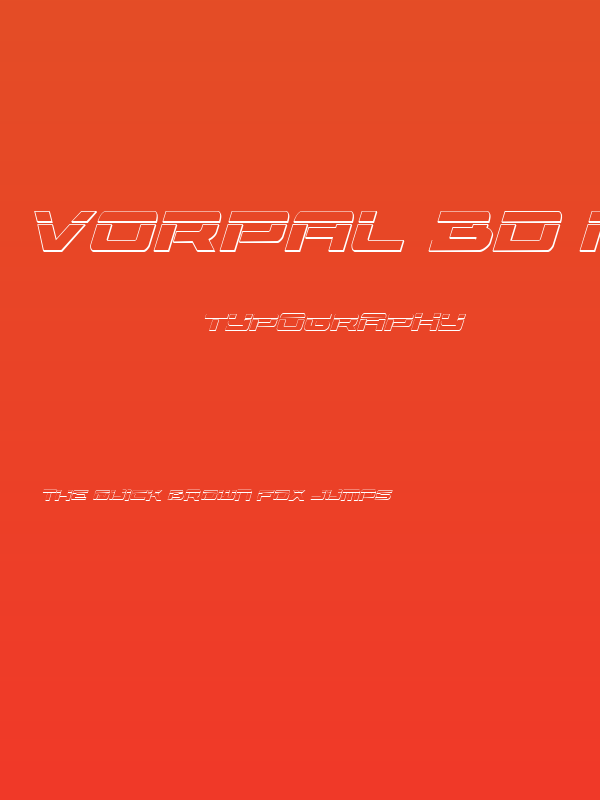 Vorpal 3D Italic Poster