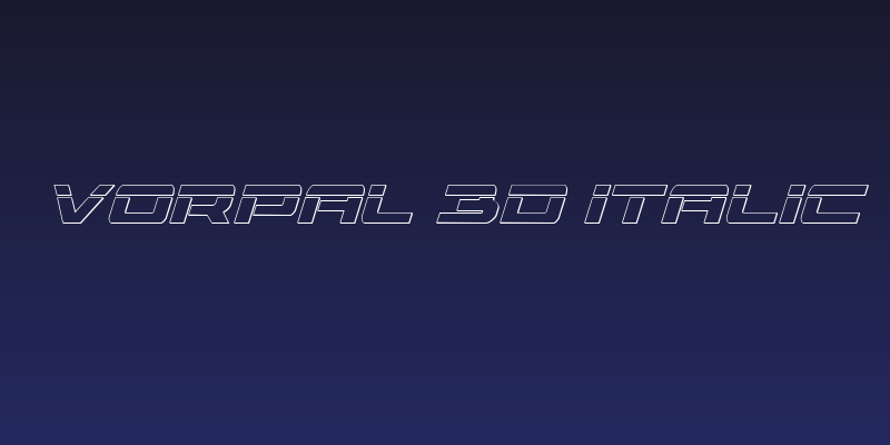 Vorpal 3D Italic Social Header