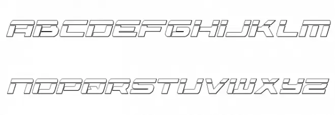 Vorpal 3D Italic Font LOWERCASE