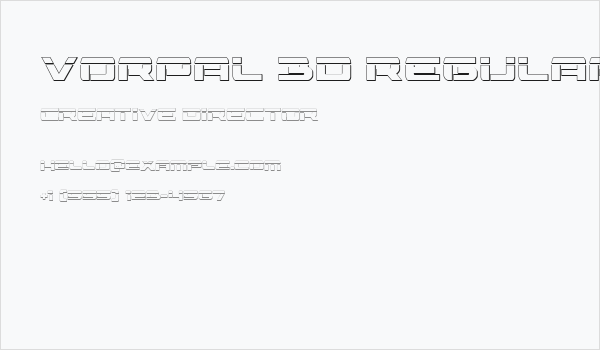 Vorpal 3D Regular Business Card
