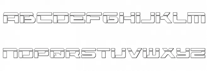 Vorpal 3D Regular Font LOWERCASE