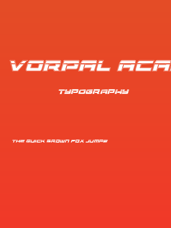 Vorpal Academy Italic Poster