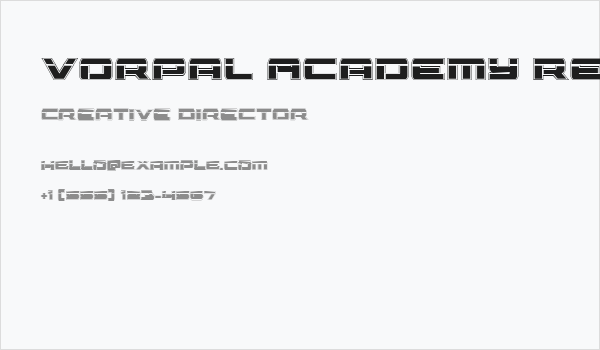 Vorpal Academy Regular Business Card
