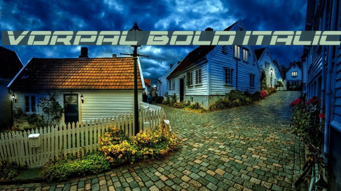 Vorpal Bold Italic Font examples