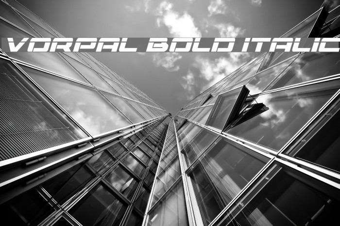 Vorpal Bold Italic Font examples