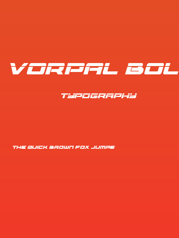 Vorpal Bold Italic Poster