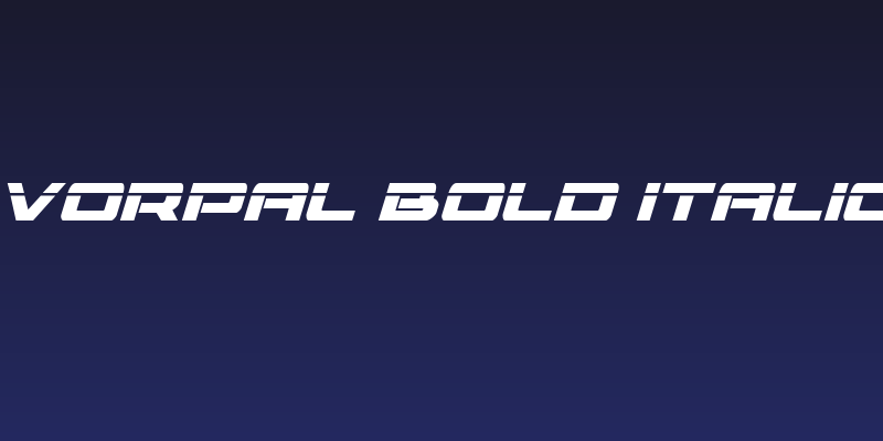 Vorpal Bold Italic Social Header