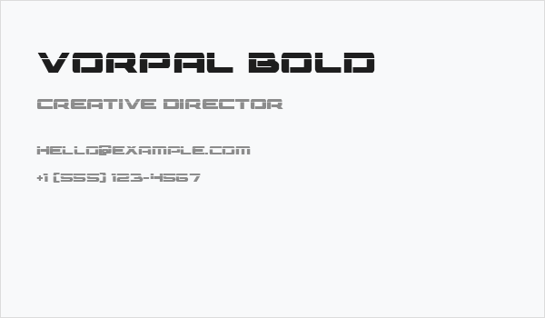 Vorpal Bold Business Card