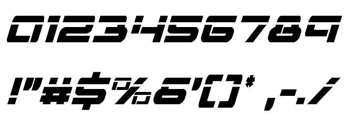 Vorpal Condensed Italic Font OTHER CHARS