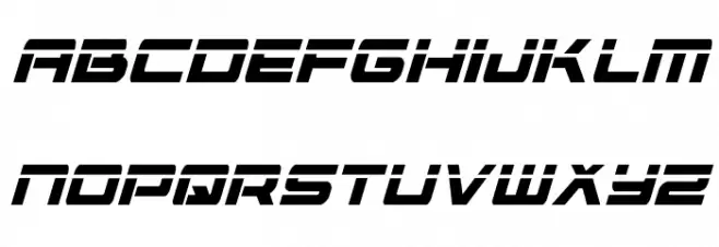 Vorpal Condensed Italic Caratteri MAIUSCOLE