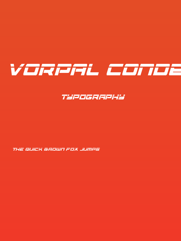 Vorpal Condensed Italic Poster
