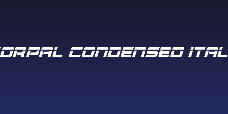 Vorpal Condensed Italic Social Header