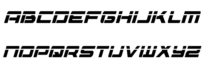 Vorpal Condensed Italic Font LOWERCASE