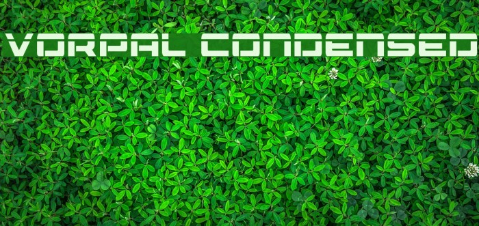 Vorpal Condensed Font examples