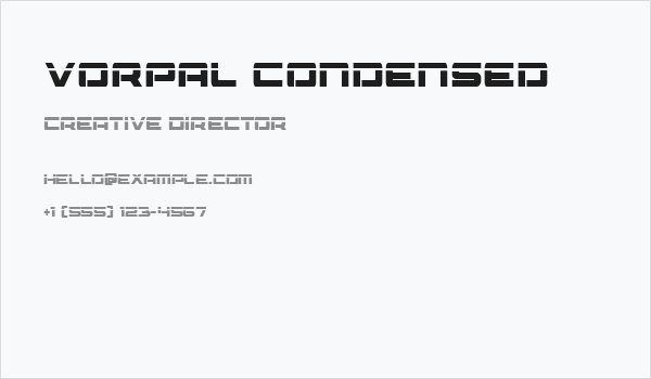 Vorpal Condensed Business Card