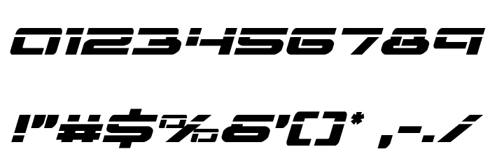 Vorpal Expanded Italic Font OTHER CHARS
