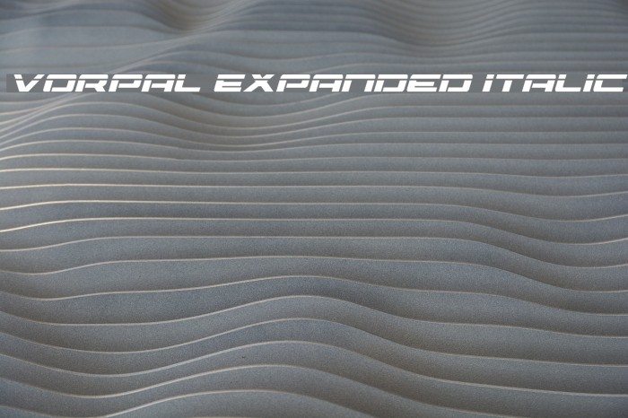 Vorpal Expanded Italic Font examples