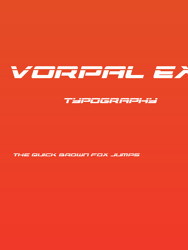 Vorpal Expanded Italic Poster