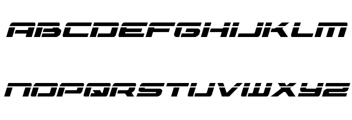 Vorpal Expanded Italic Font LOWERCASE