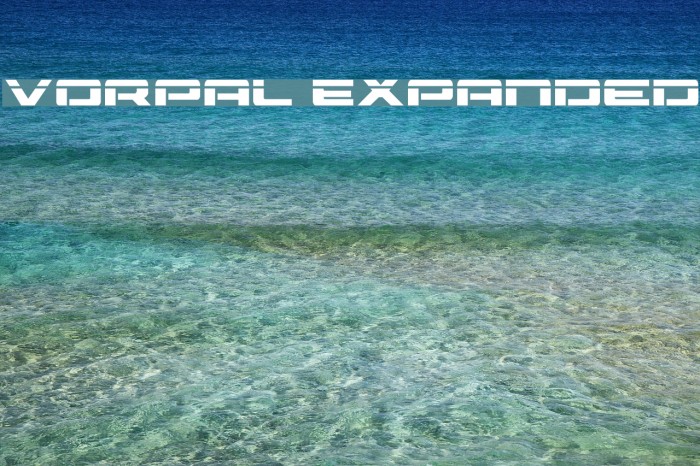 Vorpal Expanded Font examples