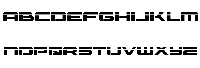 Vorpal Expanded Font LOWERCASE
