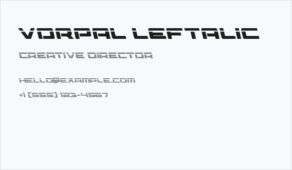 Vorpal Leftalic Business Card