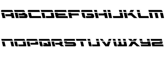 Vorpal Leftalic Font LOWERCASE