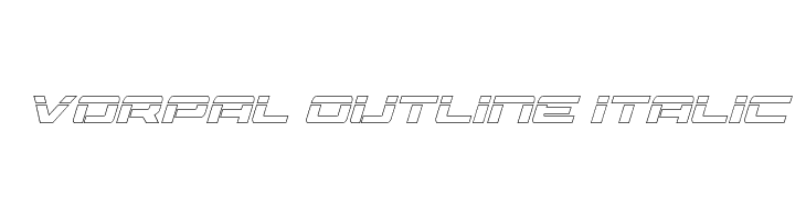 Vorpal Outline Italic  font caratteri gratis